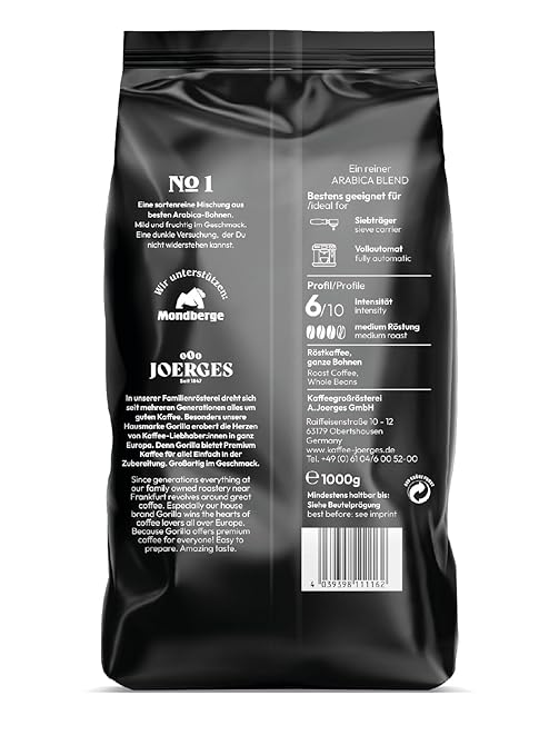 Joerges dark_roast, Espresso Gorilla Crema No.1, 1 kg
