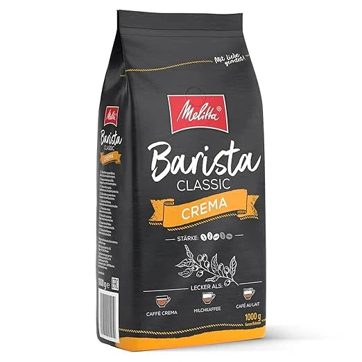 Melitta Barista Classic Crema, Ganze Kaffee-Bohnen 1kg