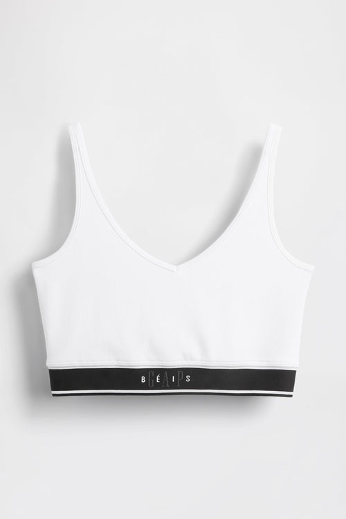 GAP X BEIS Seamless Logo Top in Optic White