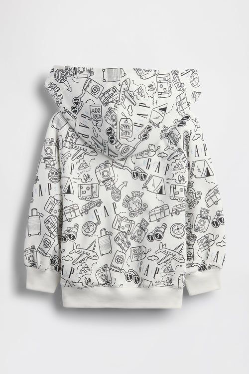 GAP X BÉIS Doodle Hoodie in Optic White
